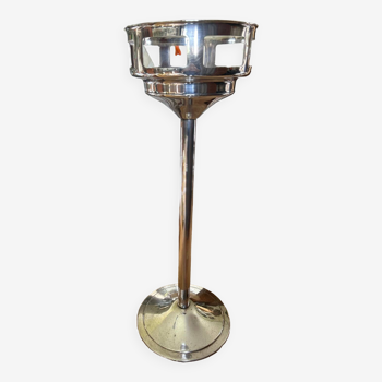 Vintage champagne bucket holder in silver metal