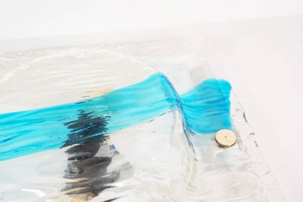 Grand et rare plafonnier en verre de Murano, conçu par Toni Zuccheri pour VeArt, Italie, années 1970.