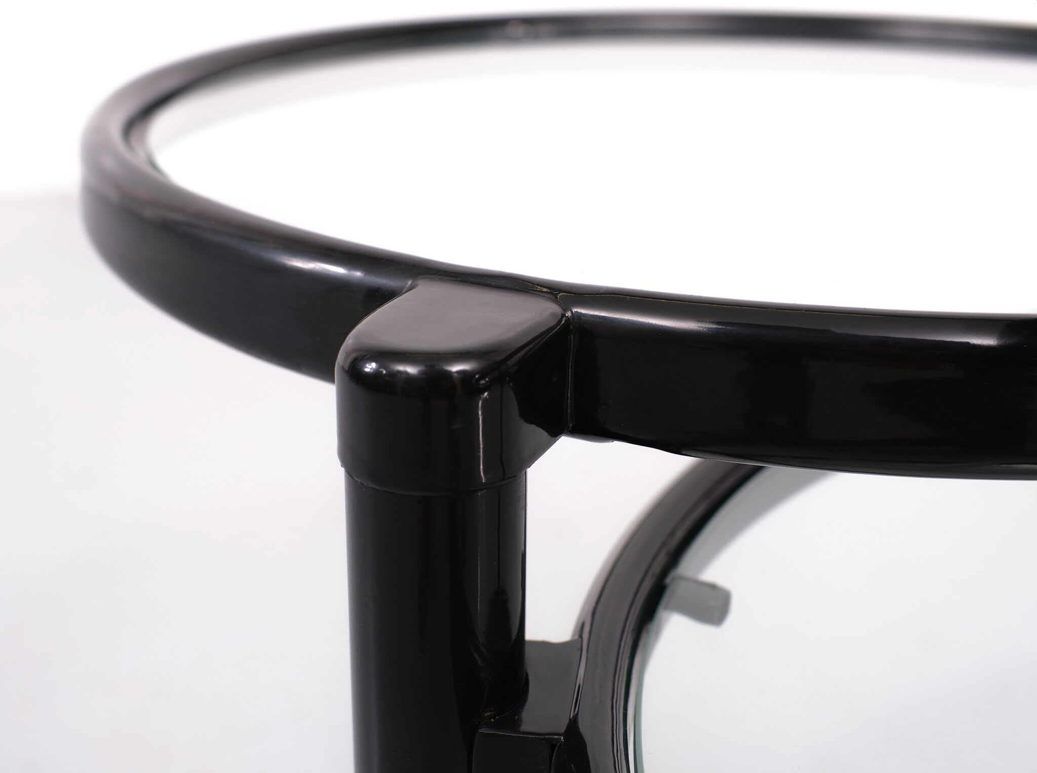 Black swivel coffee table