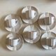 Set of 6 cups in glazed earth with Pierre Motton godrons in Gien 1960