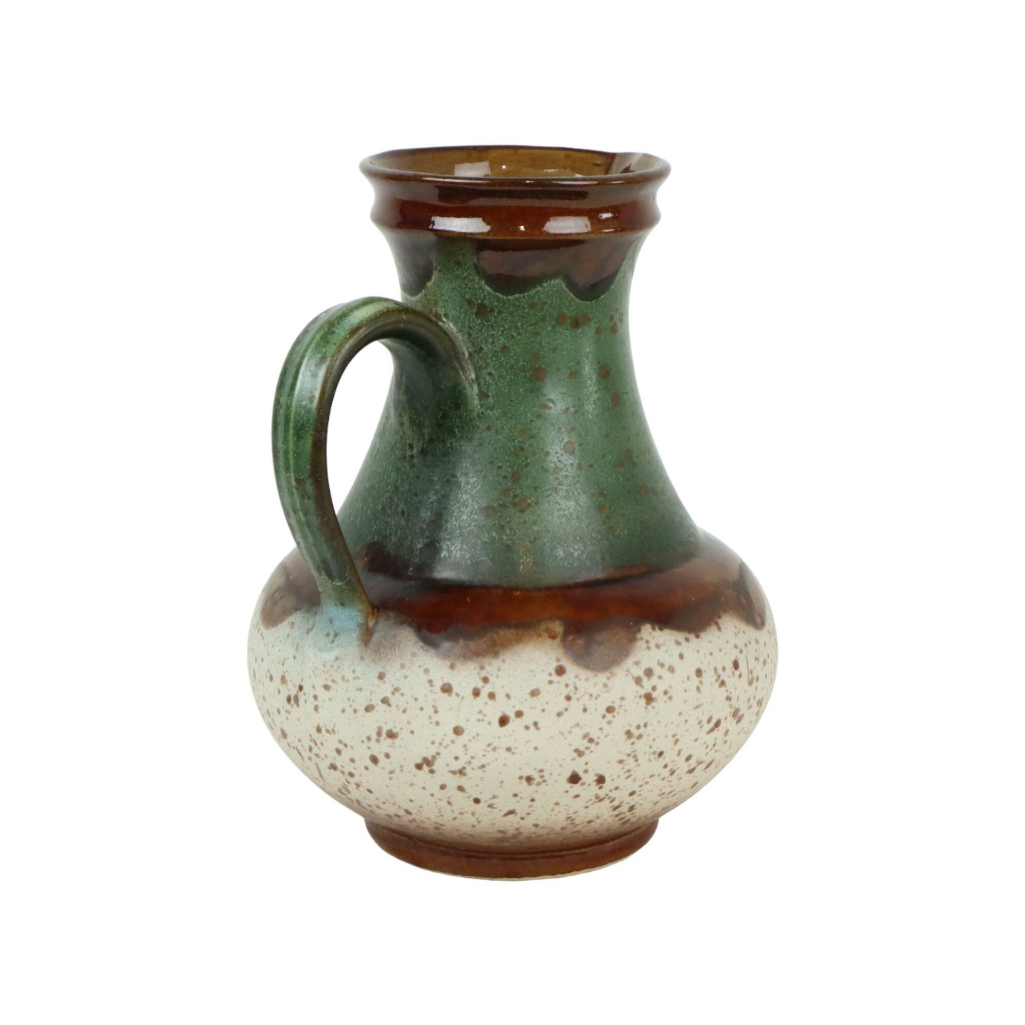 Vase vert rare Terrazzo Allemagne de l’Ouest Faïence Ü-Keramik 1808-30