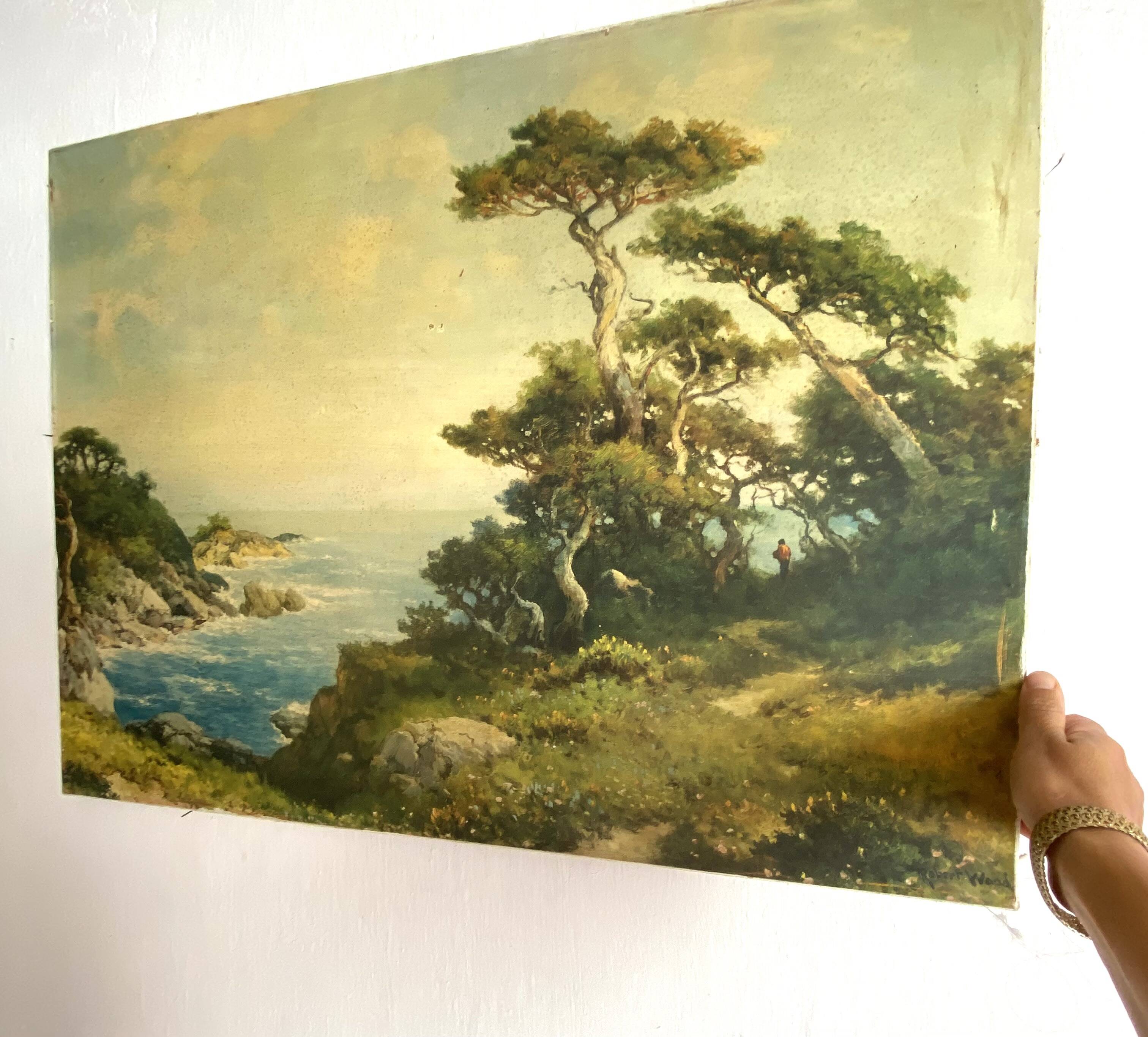 Tableau ancien impression d'art , paysage  Robert Woods 79x61 cm