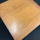 Set of two modernist cubes / side tables or stools in walnut.