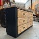 Old workshop furniture with 6 drawers.