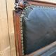 Bank safe – Napoleon III style – Carved solid walnut – Leather upholstery