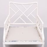 Faux Bamboo Chippendale lounge chair. 1970s France