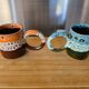 Duo de mugs artisanaux style "Fat Lava" / Vallauris