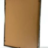 Italian vintage Romeo Rega chrome and brass mirror from 70s
