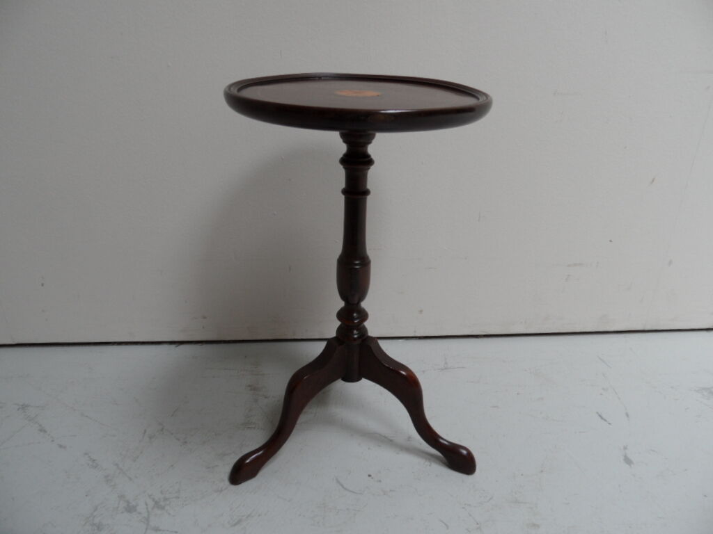 Table d'appoint ronde en acajou vintage