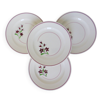 4 vintage flat plates from the Salins factory 210636