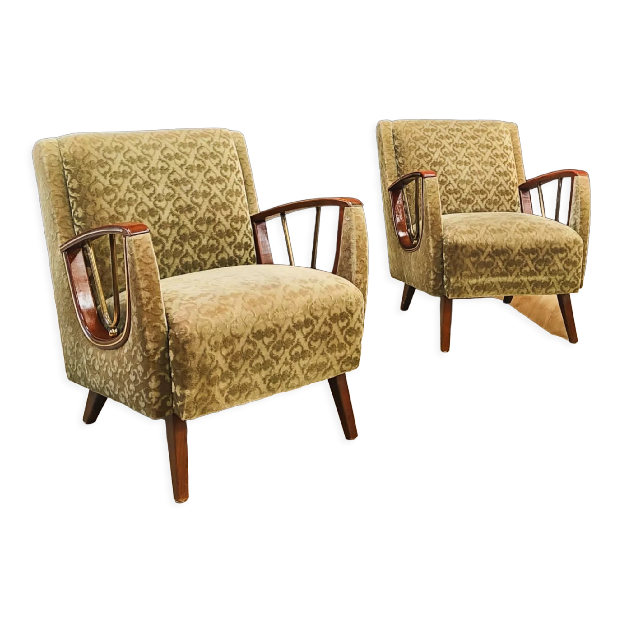 Two mid century armchairs