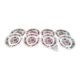 Set of 8 flat plates Sarreguemines model Vence