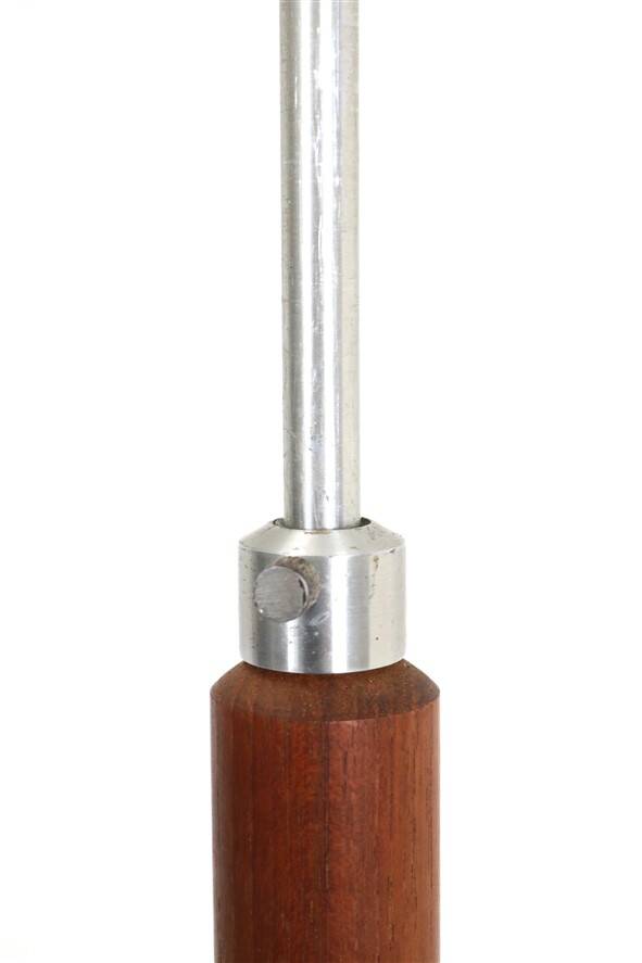 Big mid-century floor lamp / teak / aluminum / Danish modern design / 1960s / 1970s
