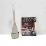 Handmade Scavo Glass Bottle / Vase by Luigi Mellara, Italy