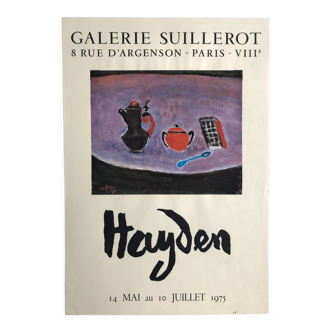 Affiche originale offset collée sur papier Conquer, Hayden Henri (1883-1970) Galerie Suillerot, 1975