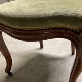 Set of two stylish chairs, khaki green seats