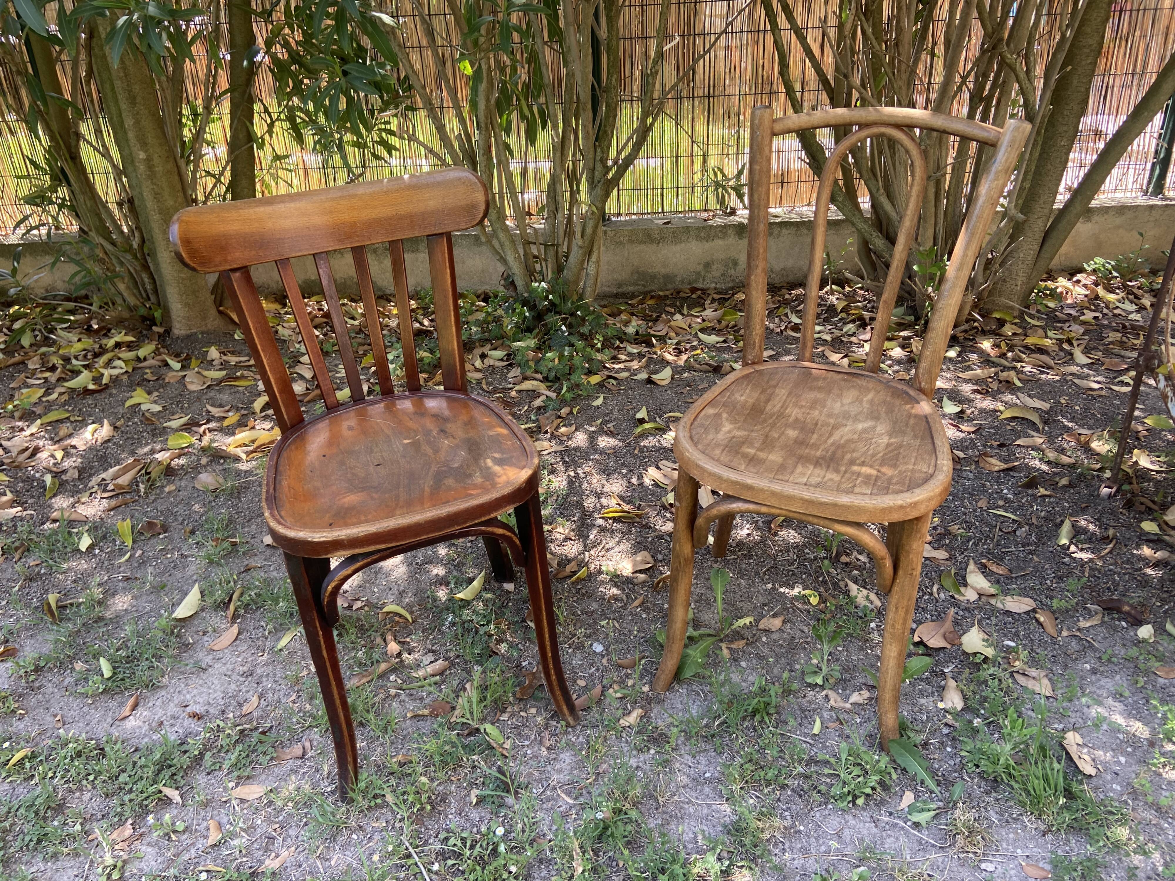 Duo de chaises bistrot vintage