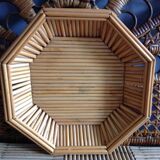 Octagonal bamboo basket