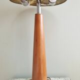 Grande lampe nautique bois et laiton années 80