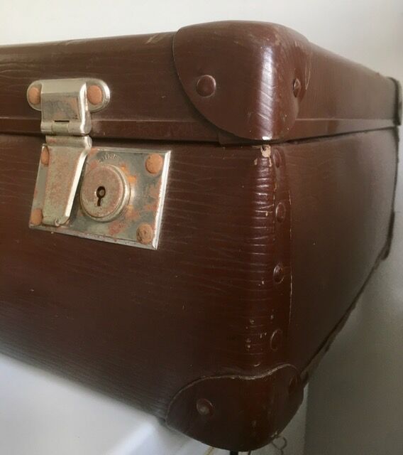 Old brown suitcase