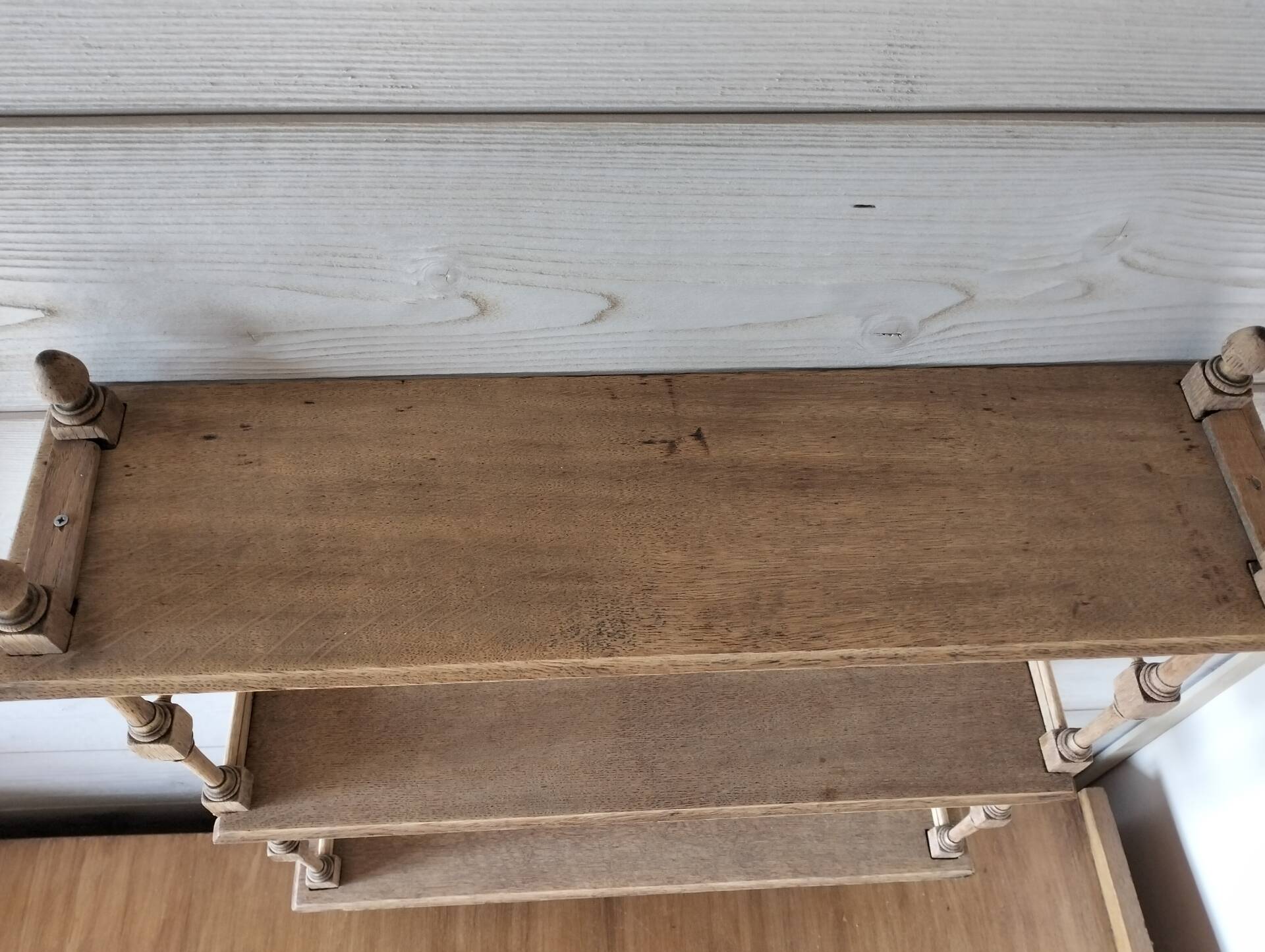 Wooden wall shelf