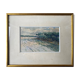 Painting "Tree Riverside Landscape" Watercolor signed dated 1949