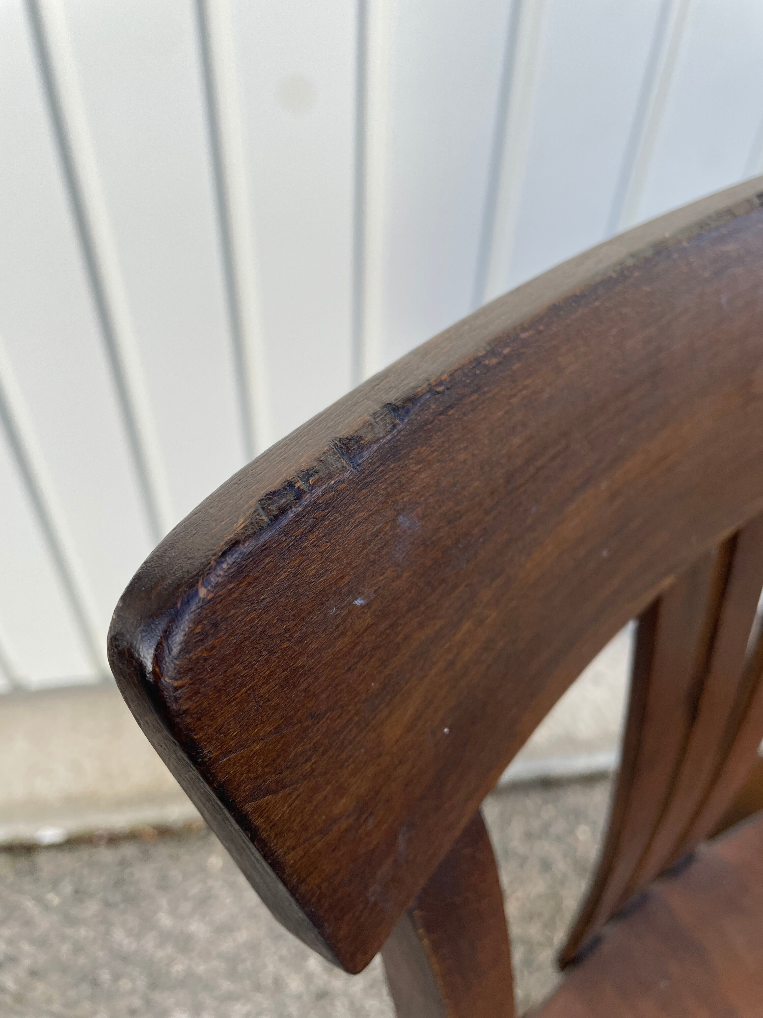 Curved wooden bistro chair Luterma 1950