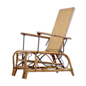 Fauteuil en rotin Bauhaus avec