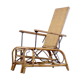 Bauhaus rattan armchair with ottoman by Erich Dieckmann, 1930s
