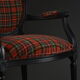 Medallion Chair with Tartan Fabric, Early XXth century