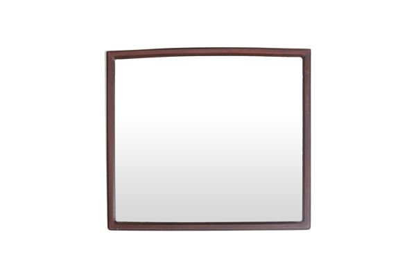 Miroir Du milieu Du Siècle Carré danois En Teck