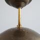 Suspension Bauhaus en verre opal et laiton