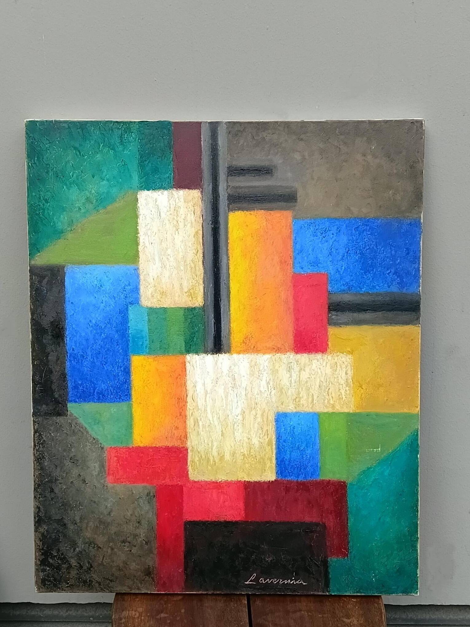 Oil painting on canvas signed Angelina Lavernia