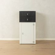 1980s chest of drawers with clear contrast design