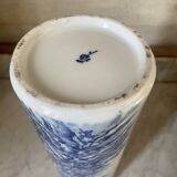 Vintage Japanese ceramic cylinder vase