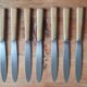 Set de 9 couteaux en bakélite