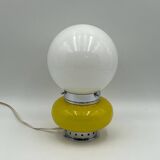 Murano Glass Yellow Table Lamp Mazzega, 60s