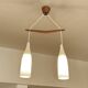 Suspension scandinave du milieu du siècle, verre teck