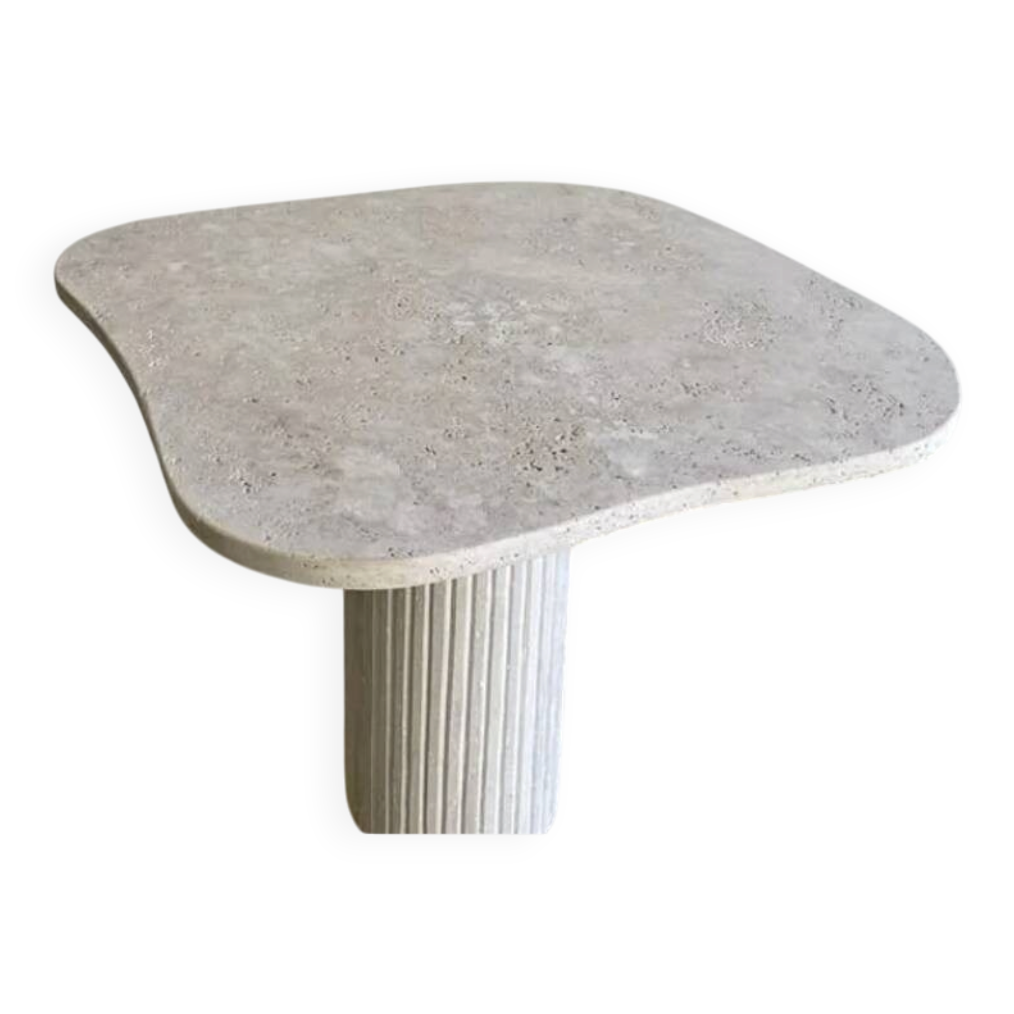 Travertine dining table