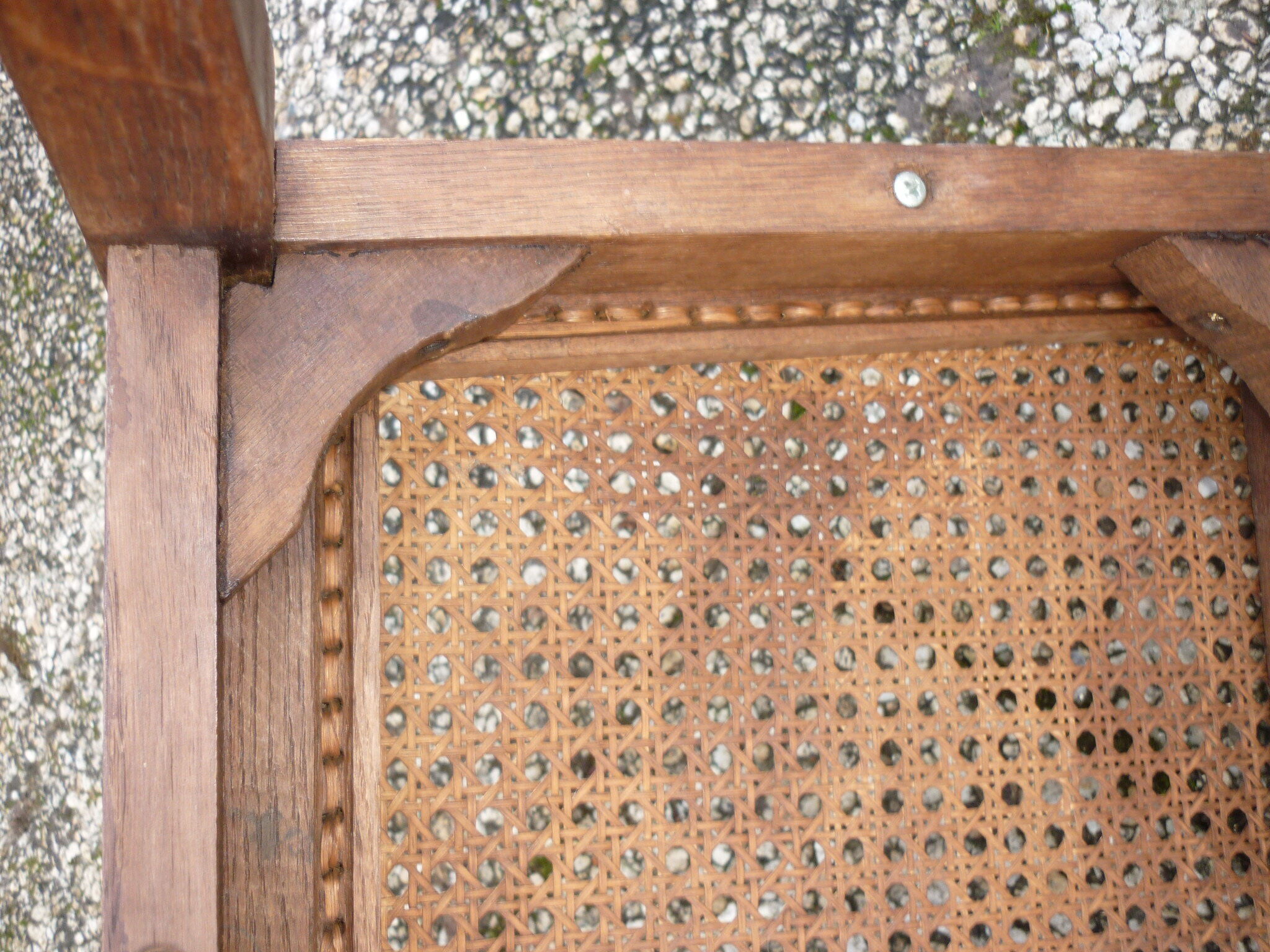 Wooden chair and art-deco annage