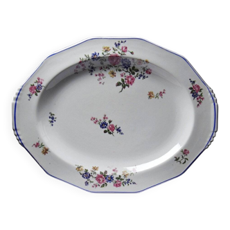 Bernardaud Limoges porcelain serving platter with floral decoration, 1920s-1950s