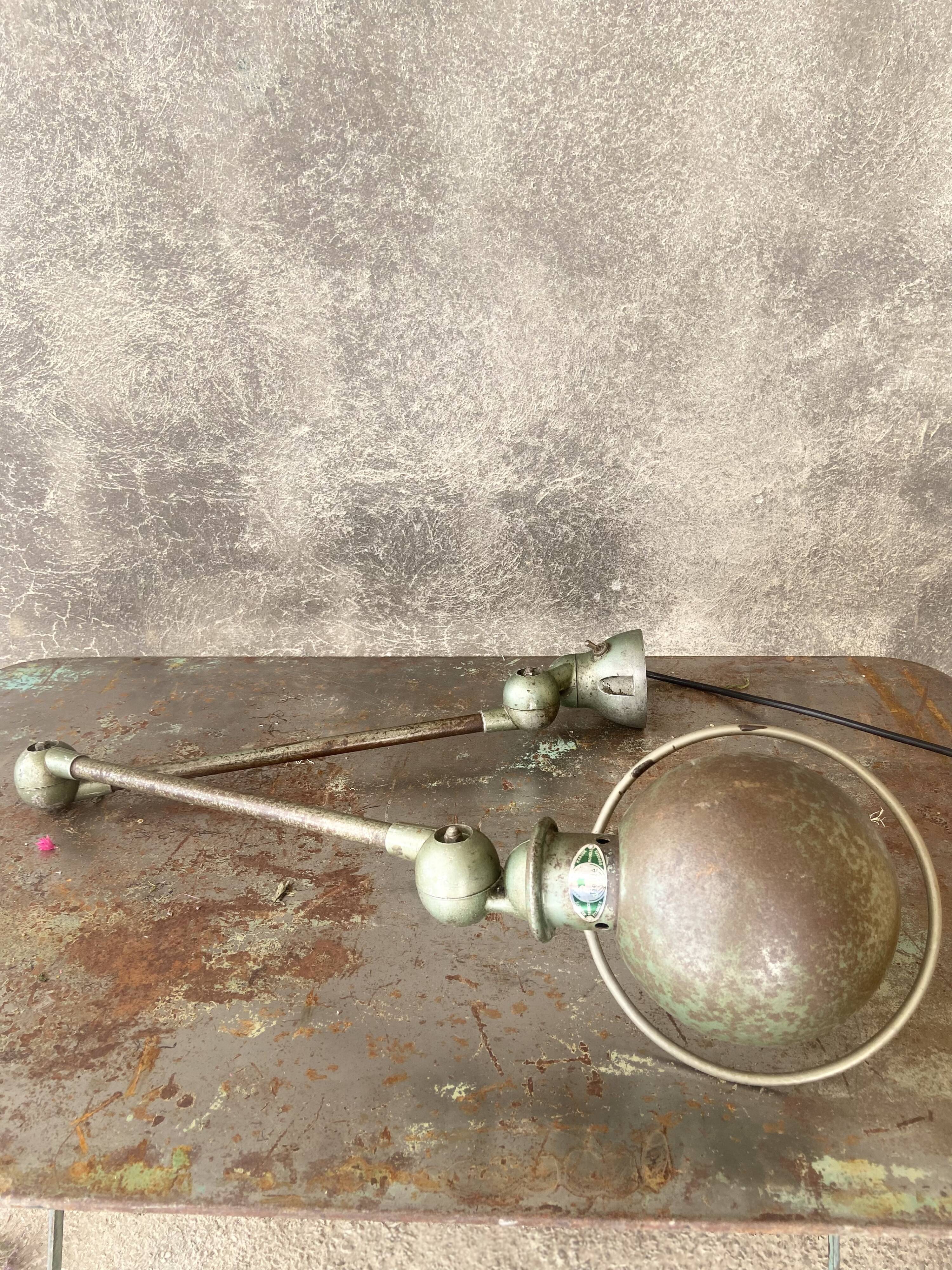 Jielde patinated lamp 1950