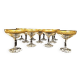 Moser in Carlsbad (Czechoslovakia) series of eleven crystal champagne glasses
