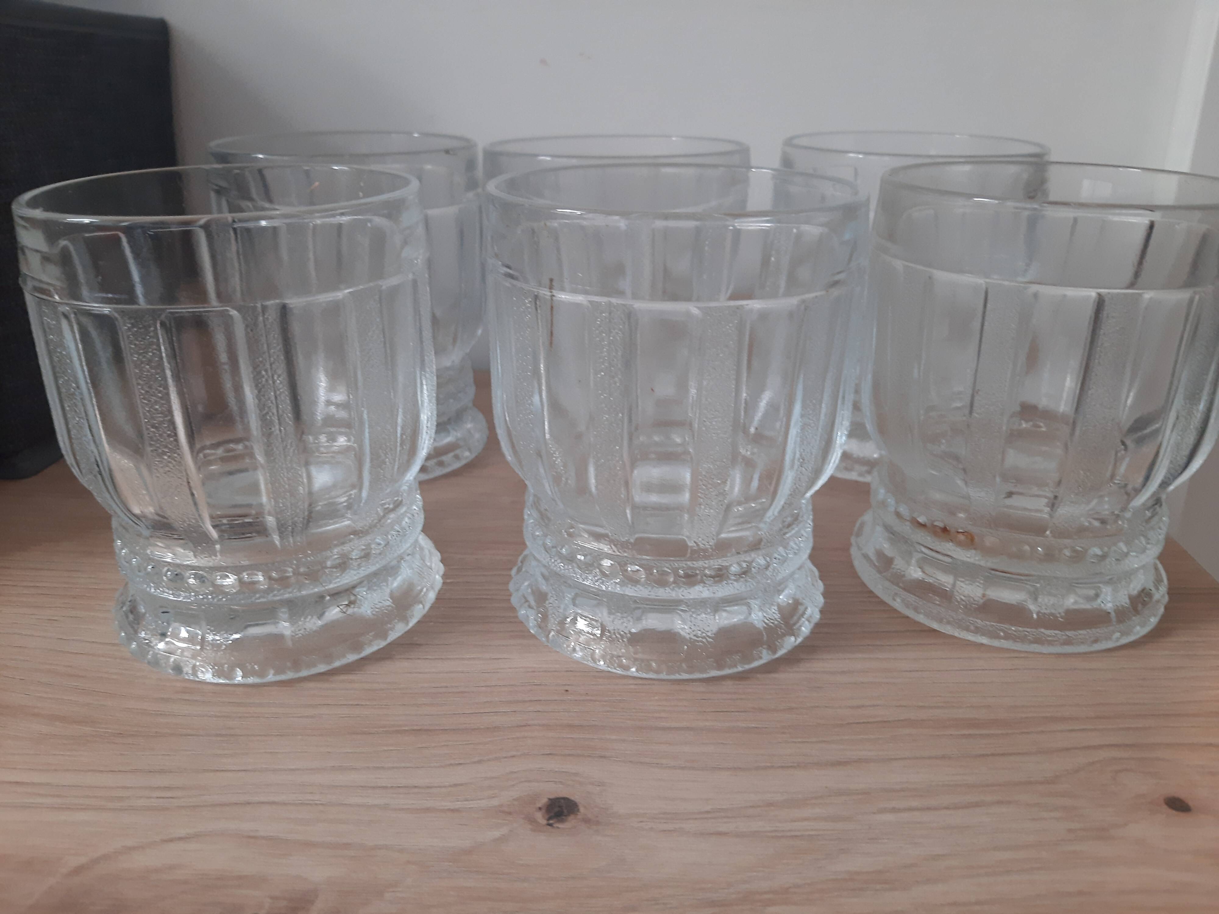 6 Bohemia glass whisky tumblers