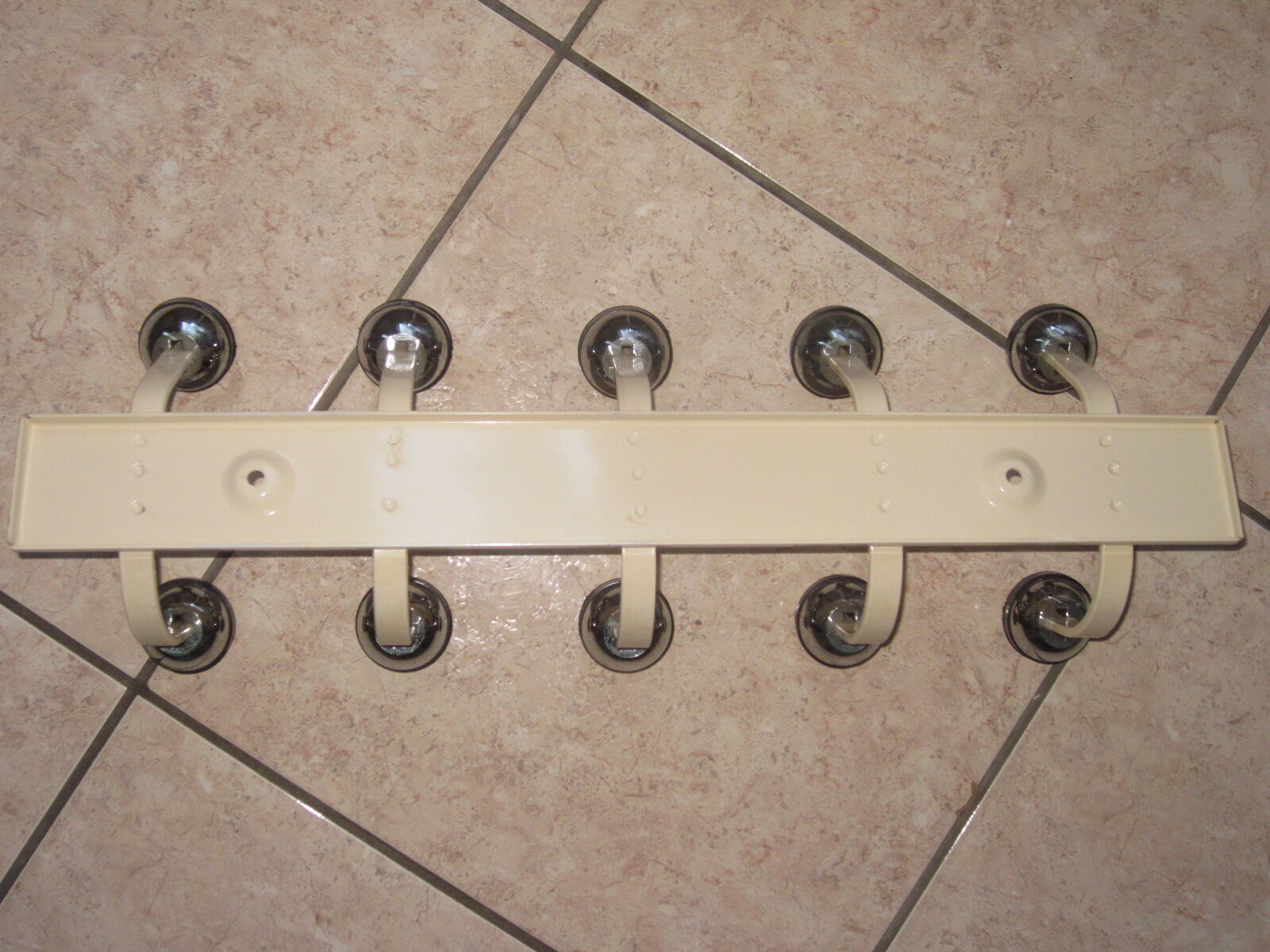 Coats vintage metal door has 5 hooks