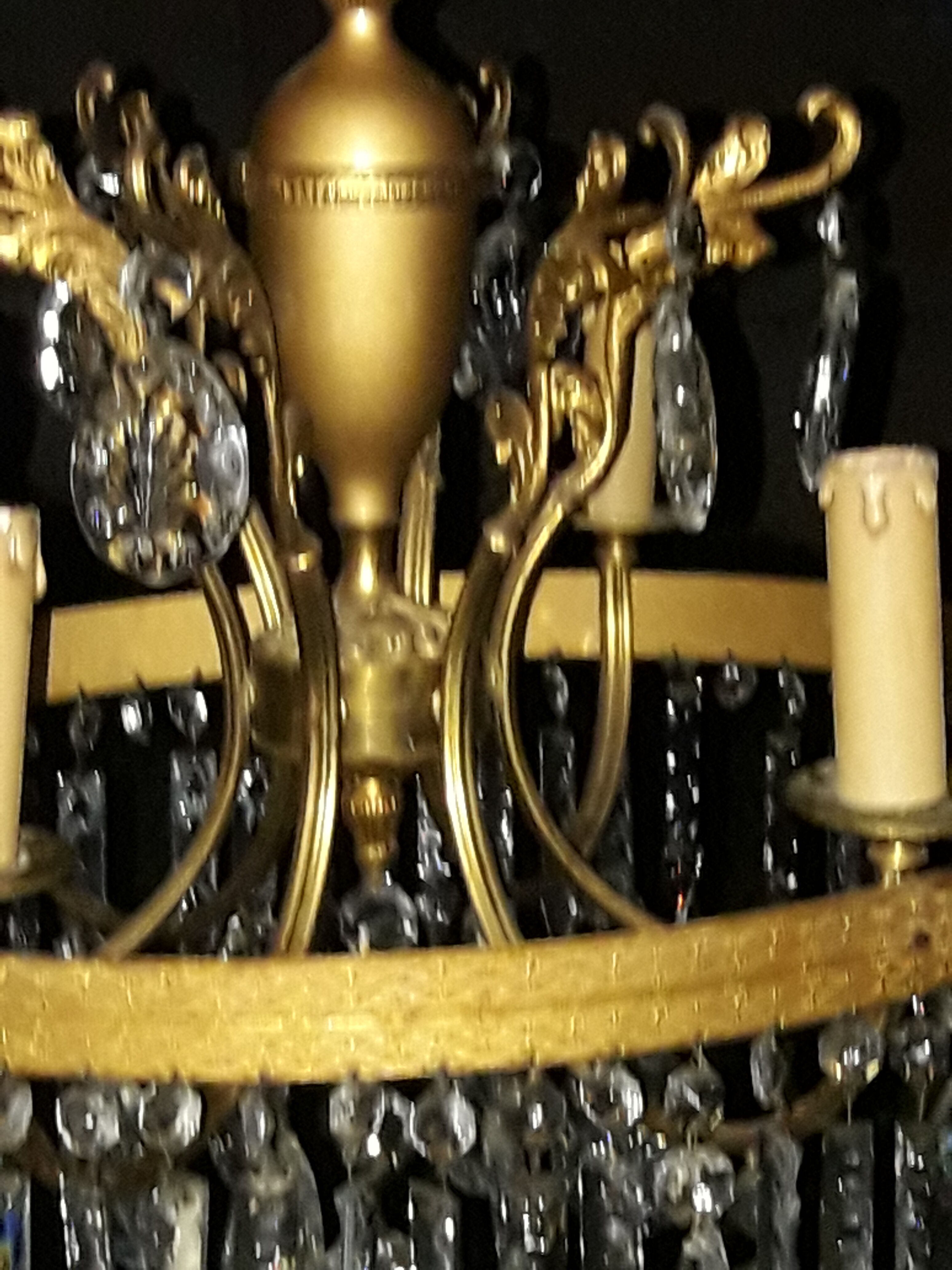 Bronze chandelier and 19th century stamps 6 fires