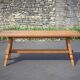 Antique wooden farmhouse table, wooden table, dining room table, brutalist, chalet, country,