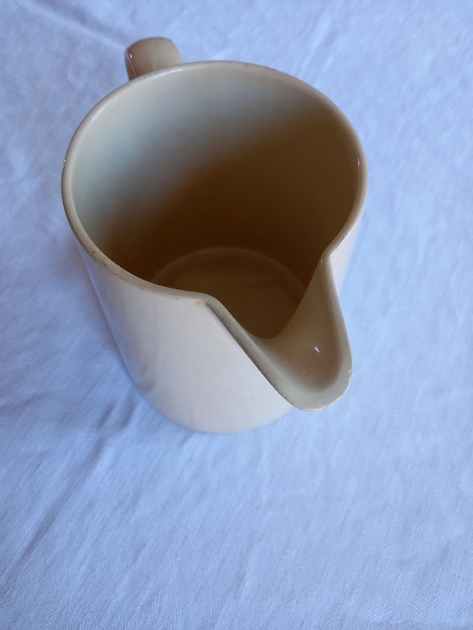 Vanilla color pitcher (half porcelain Badonviller france)