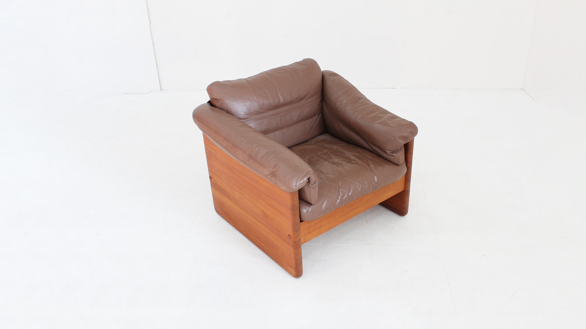 Vintage Danish mid-century armchair in solid teak by Mikael Laursen 1960s