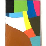 Tableau Huile Couteau Abstrait